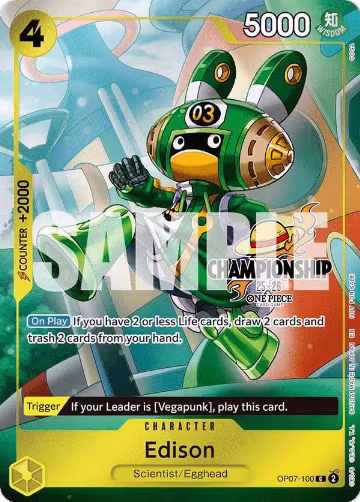Edison (CS 25-26 Celebration Pack) (OP07-100), One Piece Promotion Cards — One Piece card price