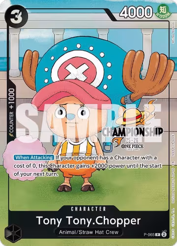 Tony Tony.Chopper (CS 25-26 Event Pack Finalist Ver.) (P-065), One Piece Promotion Cards — One Piece card price