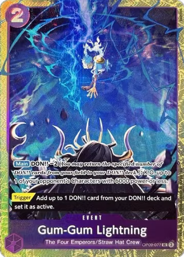 Gum-Gum Lightning (Premium Card Collection -Best Selection Vol. 4-) (OP09-077), One Piece Promotion Cards — One Piece card price