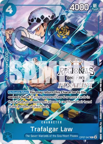Trafalgar Law (Online Regional Finalist Card Set 2025 Vol.2) (OP07-047), One Piece Promotion Cards — One Piece card price