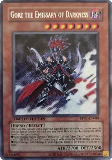 Gorz the Emissary of Darkness (RP02-EN000), Retro Pack 2 (2020 Date Reprint) — Yu-Gi-Oh! card price