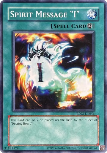 Spirit Message "I" (RP02-EN046), Retro Pack 2 (2020 Date Reprint) — Yu-Gi-Oh! card price