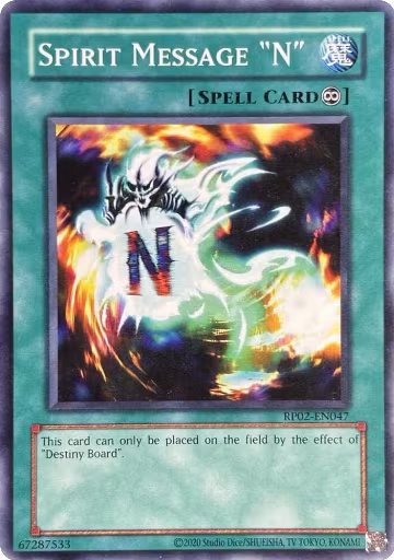Spirit Message "N" (RP02-EN047), Retro Pack 2 (2020 Date Reprint) — Yu-Gi-Oh! card price