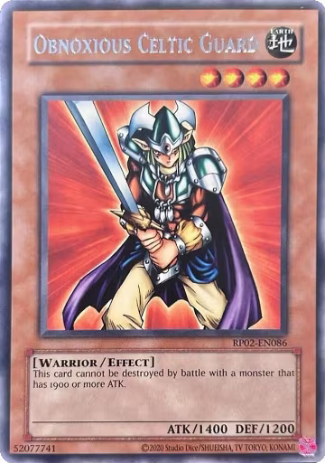 Obnoxious Celtic Guard (RP02-EN086), Retro Pack 2 (2020 Date Reprint) — Yu-Gi-Oh! card price