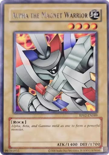 Alpha The Magnet Warrior (RP02-EN089), Retro Pack 2 (2020 Date Reprint) — Yu-Gi-Oh! card price