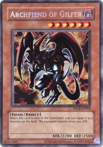 Archfiend of Gilfer (RP02-EN094), Retro Pack 2 (2020 Date Reprint) — Yu-Gi-Oh! card price