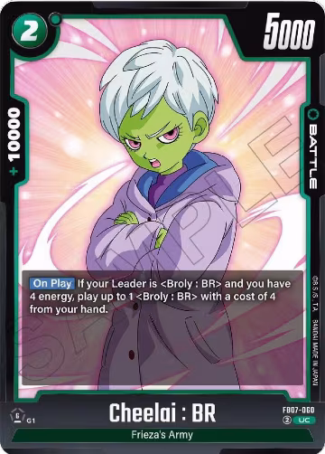 Cheelai : BR (FB07-060), Wish For Shenron — DB Fusion card price