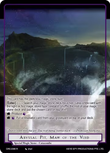 Abyssal Pit, Maw of the Void (DRC-096 R), Descent into the Raven's Catacombs — Force of Will card price