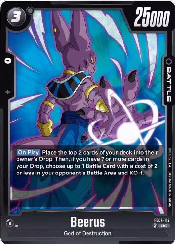Beerus (FB07-112), Wish For Shenron — DB Fusion card price