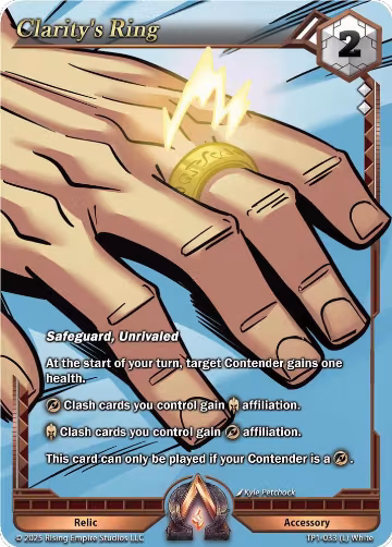 Clarity's Ring (TP1-033), Spoils of the Forgotten — Alpha Clash card price