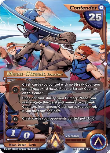 Mean-Streak, Boosted (TP1-038), Spoils of the Forgotten — Alpha Clash card price