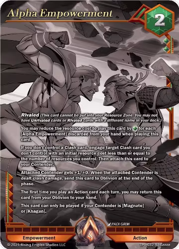 Alpha Empowerment (Monochrome) (TP1-032), Spoils of the Forgotten — Alpha Clash card price