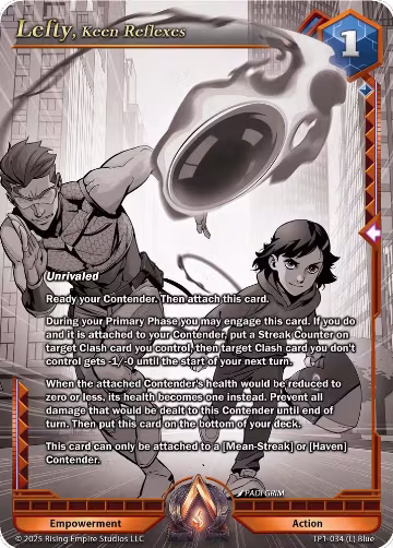 Lefty, Keen Reflexes (Monochrome) (TP1-034), Spoils of the Forgotten — Alpha Clash card price