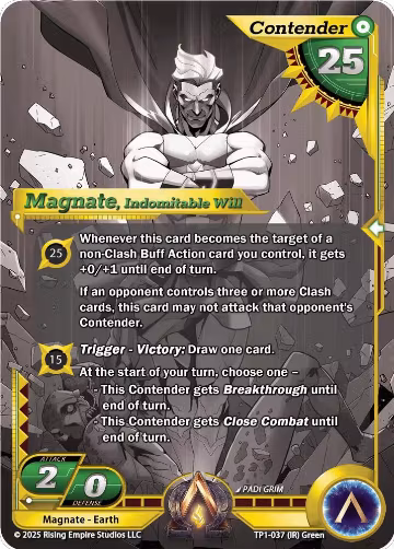 Magnate, Indomitable Will (Monochrome) (TP1-037), Spoils of the Forgotten — Alpha Clash card price