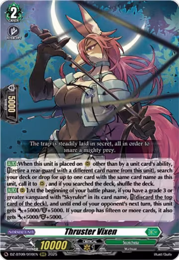 Thruster Vixen (DZ-BT09/016EN), DZ-BT09: Super Brave Detonation — Vanguard card price