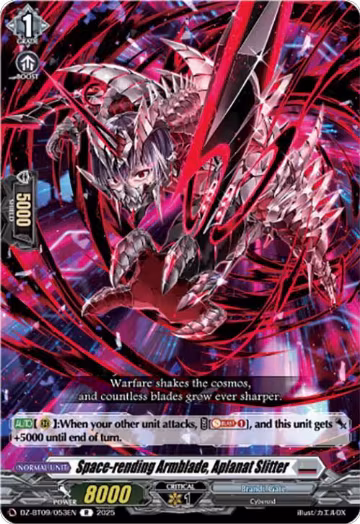 Space-rending Armblade, Aplanat Slitter (DZ-BT09/053EN), DZ-BT09: Super Brave Detonation — Vanguard card price