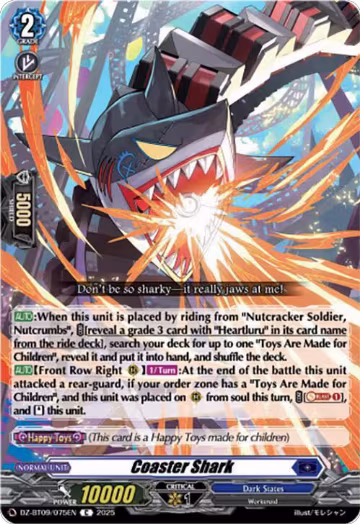Coaster Shark (DZ-BT09/075EN), DZ-BT09: Super Brave Detonation — Vanguard card price