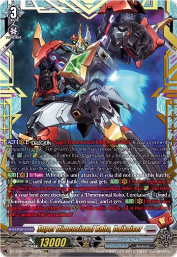 Super Dimensional Robo, Daikaiser (FFR) (DZ-BT09/FFR08EN), DZ-BT09: Super Brave Detonation — Vanguard card price