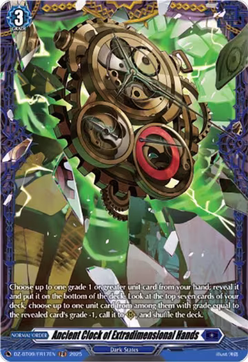 Ancient Clock of Extradimensional Hands (FR) (DZ-BT09/FR17EN), DZ-BT09: Super Brave Detonation — Vanguard card price