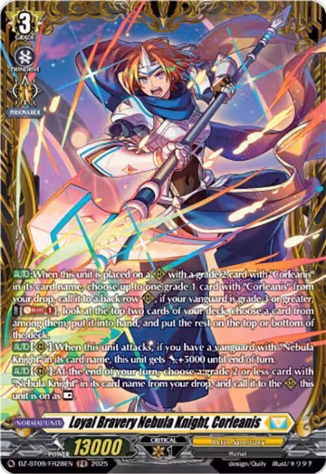 Loyal Bravery Nebula Knight, Corleanis (FR) (DZ-BT09/FR28EN), DZ-BT09: Super Brave Detonation — Vanguard card price