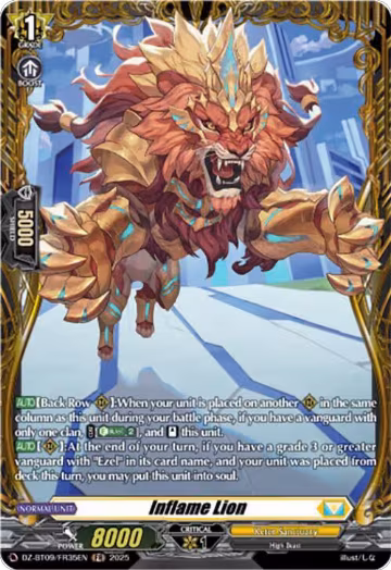 Inflame Lion (FR) (DZ-BT09/FR35EN), DZ-BT09: Super Brave Detonation — Vanguard card price