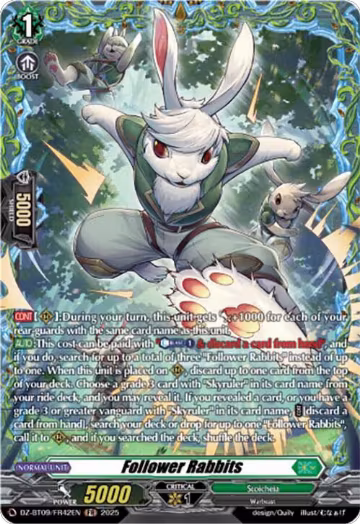 Follower Rabbits (FR) (DZ-BT09/FR42EN), DZ-BT09: Super Brave Detonation — Vanguard card price