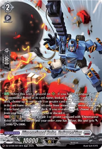 Dimensional Robo, Daiwrecking (SR) (DZ-BT09/SR19EN), DZ-BT09: Super Brave Detonation — Vanguard card price