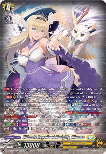 Ultimate Regalia of Almighty, Minerva (SR) (DZ-BT09/SR22EN), DZ-BT09: Super Brave Detonation — Vanguard card price