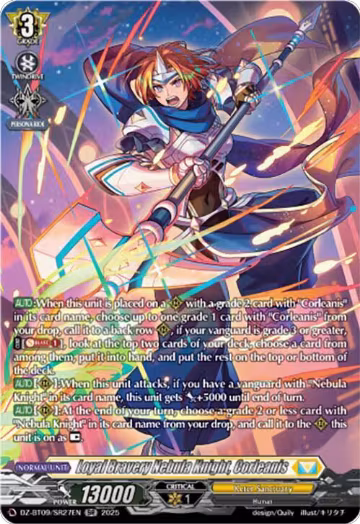 Loyal Bravery Nebula Knight, Corleanis (SR) (DZ-BT09/SR27EN), DZ-BT09: Super Brave Detonation — Vanguard card price