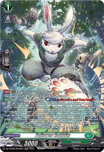 Follower Rabbits (SR) (DZ-BT09/SR39EN), DZ-BT09: Super Brave Detonation — Vanguard card price
