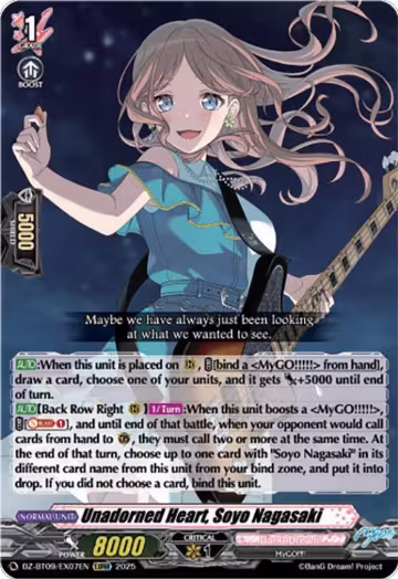 Unadorned Heart, Soyo Nagasaki (EXRRR) (DZ-BT09/EX07EN), DZ-BT09: Super Brave Detonation — Vanguard card price