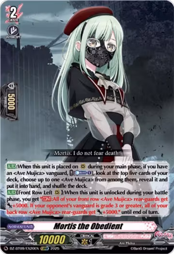 Mortis the Obedient (EXRRR) (DZ-BT09/EX20EN), DZ-BT09: Super Brave Detonation — Vanguard card price