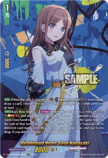 Unadorned Heart, Soyo Nagasaki (EXS) (DZ-BT09/EXS04EN), DZ-BT09: Super Brave Detonation — Vanguard card price