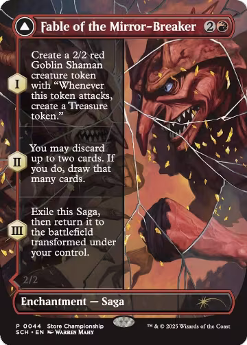 Fable of the Mirror-Breaker (44), Game Day & Store Championship Promos — Magic card price