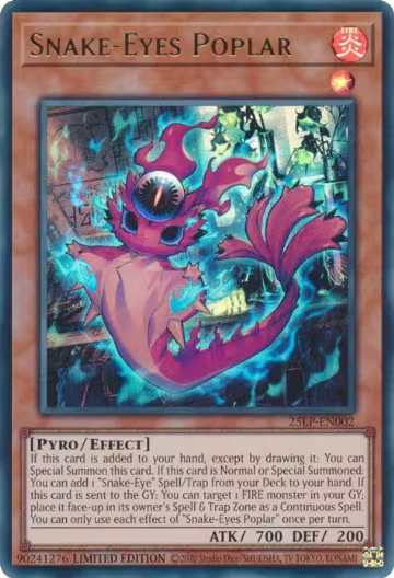 Snake-Eyes Poplar (25LP-EN002), Limited Pack World Championship 2025 — Yu-Gi-Oh! card price