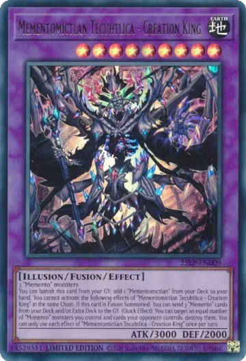 Mementomictlan Tecuhtlica - Creation King (25LP-EN009), Limited Pack World Championship 2025 — Yu-Gi-Oh! card price