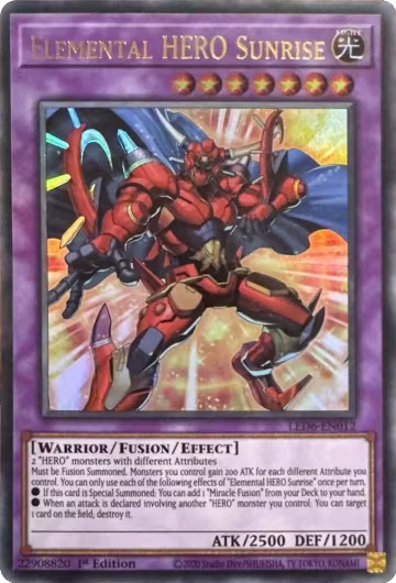Elemental HERO Sunrise (2020 Date Reprint) (LED6-EN012), Legendary Duelists: Magical Hero — Yu-Gi-Oh! card price