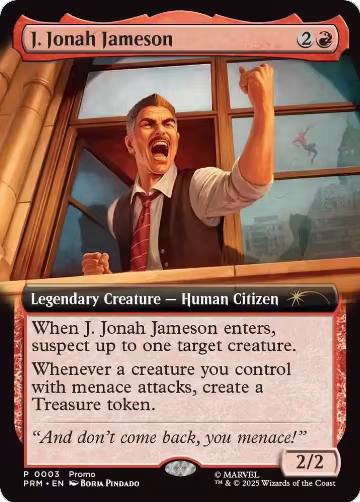 J. Jonah Jameson (Extended Art) (3), Unique and Miscellaneous Promos — Magic card price
