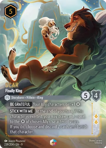 Scar - Finally King (Enchanted) (239/204), Fabled — Lorcana card price