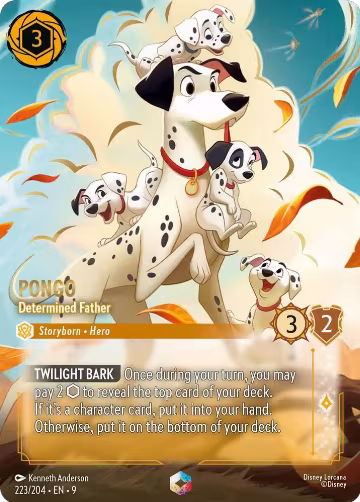 Pongo - Determined Father (Enchanted) (223/204), Fabled — Lorcana card price