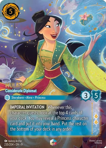 Mulan - Considerate Diplomat (Enchanted) (235/204), Fabled — Lorcana card price