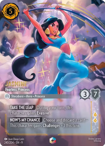 Jasmine - Fearless Princess (Enchanted) (240/204), Fabled — Lorcana card price