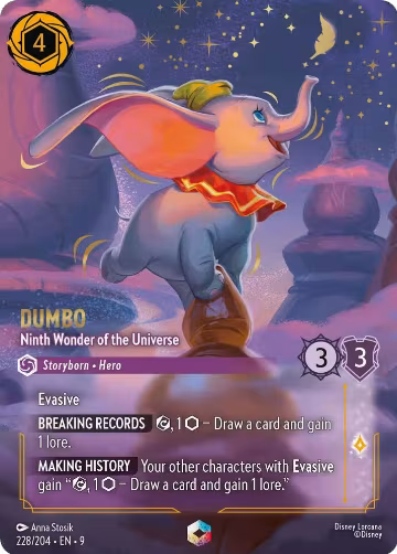 Dumbo - Ninth Wonder of the Universe (Enchanted) (228/204), Fabled — Lorcana card price