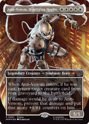 Anti-Venom, Horrifying Healer (Borderless) (1), Media Promos — Magic card price