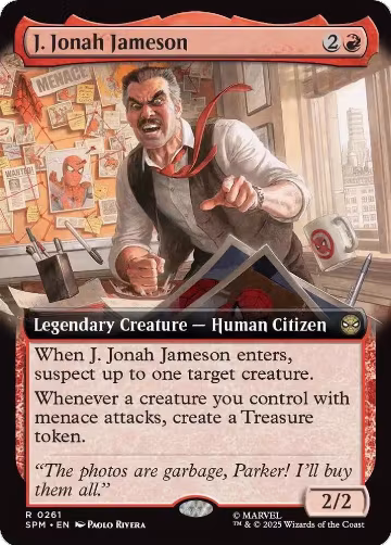 J. Jonah Jameson (Extended Art) (261), Marvel's Spider-Man — Magic card price