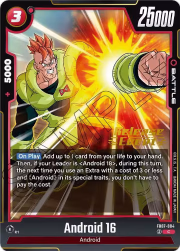 Android 16 (FB07-004), Wish For Shenron Release Event Cards — DB Fusion card price