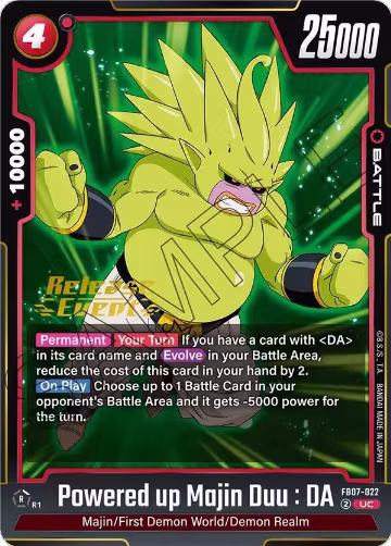 Powered up Majin Duu : DA (FB07-022), Wish For Shenron Release Event Cards — DB Fusion card price