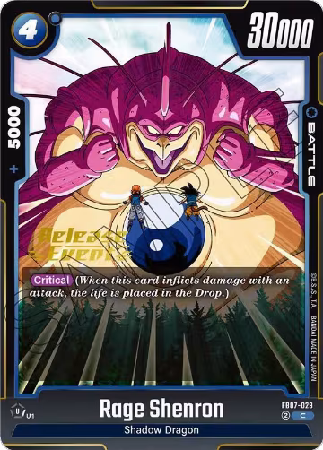 Rage Shenron - FB07-029 (FB07-029), Wish For Shenron Release Event Cards — DB Fusion card price