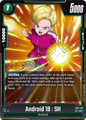 Android 18 : SH (FB07-055), Wish For Shenron Release Event Cards — DB Fusion card price