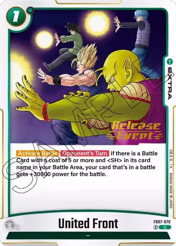 United Front (FB07-070), Wish For Shenron Release Event Cards — DB Fusion card price
